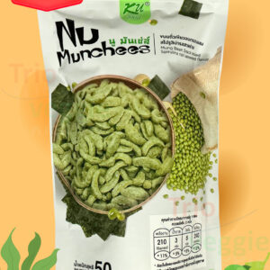Nu Munchees นู มันเช่ส์ ขนมถั่วเขียวอบกรอบผสมสไปรูลิน่ารสสาหร่าย
